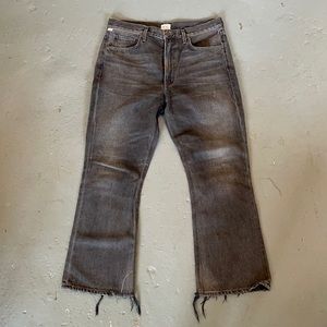 Women's Distressed Gray Jeans